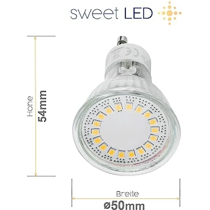 Sweet Led Aufbaustrahler GU10 aus Aluminium - Deckenspot 5W 3000K warmweiß 230V schwarz gebürstet - Aufbauspot in Rund schwenkbar – Bild 4