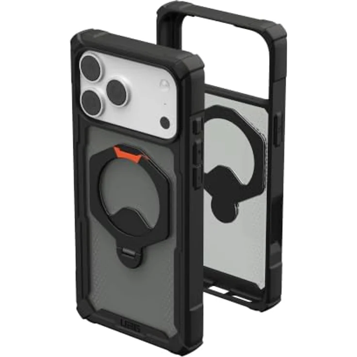 UAG Plasma XTE 360 MagSafe, Handyhülle mit 360° drehbarem Kickstand, verstärkten TPU-Stoßfängern und Fallschutz für iPhone 18 Pro Max/17 Pro Max, black/orange – Bild 3