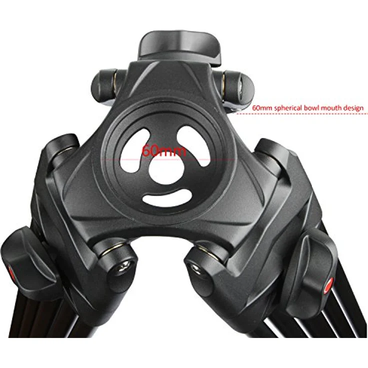 VILTROX® VX-18M 188cm / 74 Zoll Panorama Kamera Dreibein-Stative mit Fluid Drag Kopf für Canon Nikon Sony DSLR Kamera & DV Camcorder, Aluminiumlegierung – Bild 6