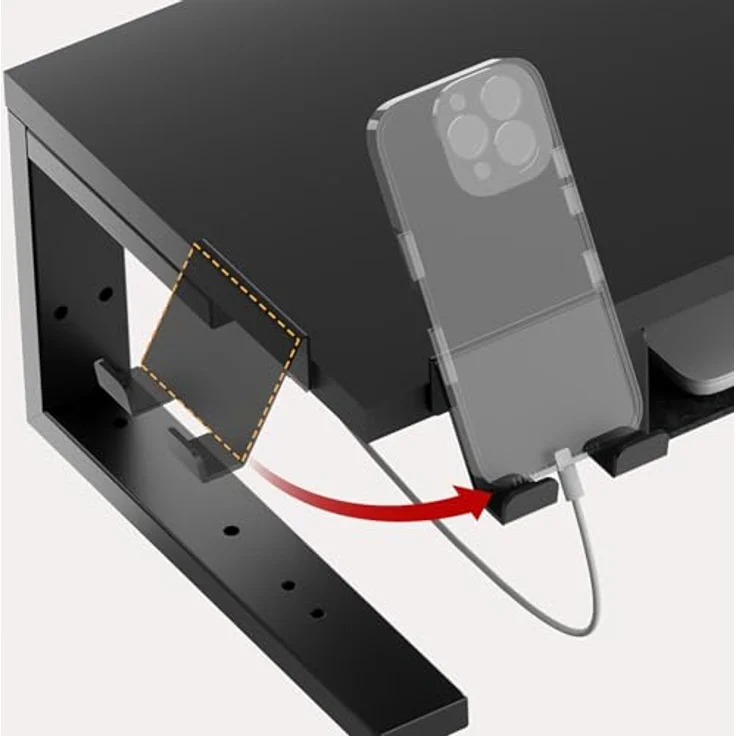 Ergo Office ER-303 B Laptop-/Monitorständer, Tragfähigkeit 20kg für Diagonale 13-32 Zoll, schwarz – Bild 7