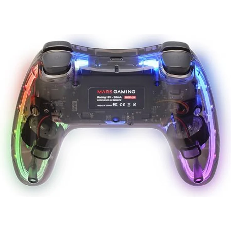 Mars Gaming MGP-24 RGB, Wireless Gaming Controller mit 2.4GPRO Verbindung, transparentes Design, kompatibel mit Mac, Android, PC, Xbox 360, PS4, PS3, Schwarz – Bild 9