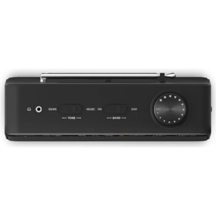 Philips TAR2509 FM-/MW-Kofferradio, klare Empfangsqualität, tragbares Design, schwarz – Bild 2