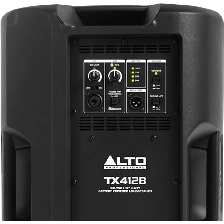 Sonstige Studios Alto TX412B, Aktiver PA Lautsprecher mit 600 Watt, bis zu 10 Stunden Akkulaufzeit, Schwarz – Bild 13