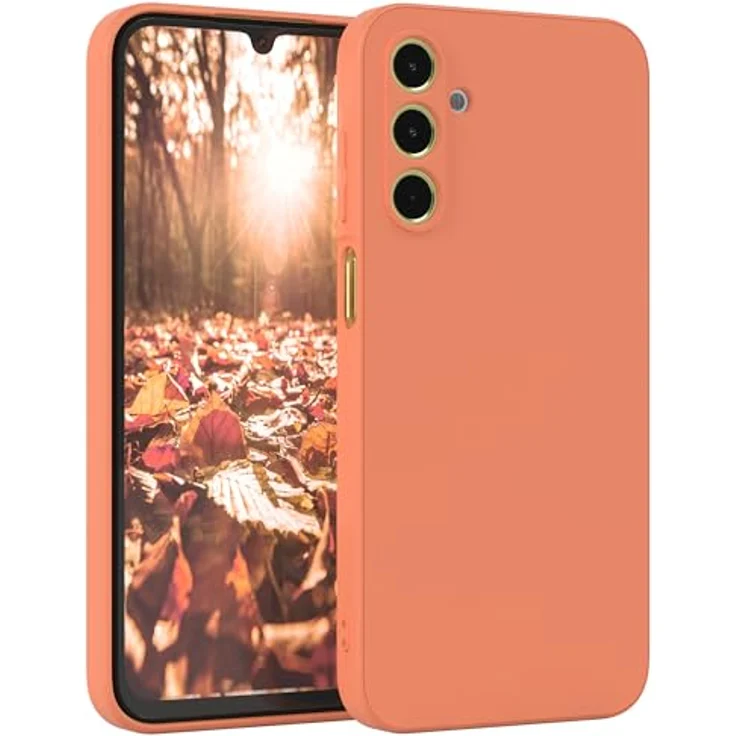 EAZY CASE Silikonhülle für Samsung Galaxy A15, stoßfeste Schutzhülle mit Kameraschutz, dünn und leicht, orange TPU Cover – Bild 1