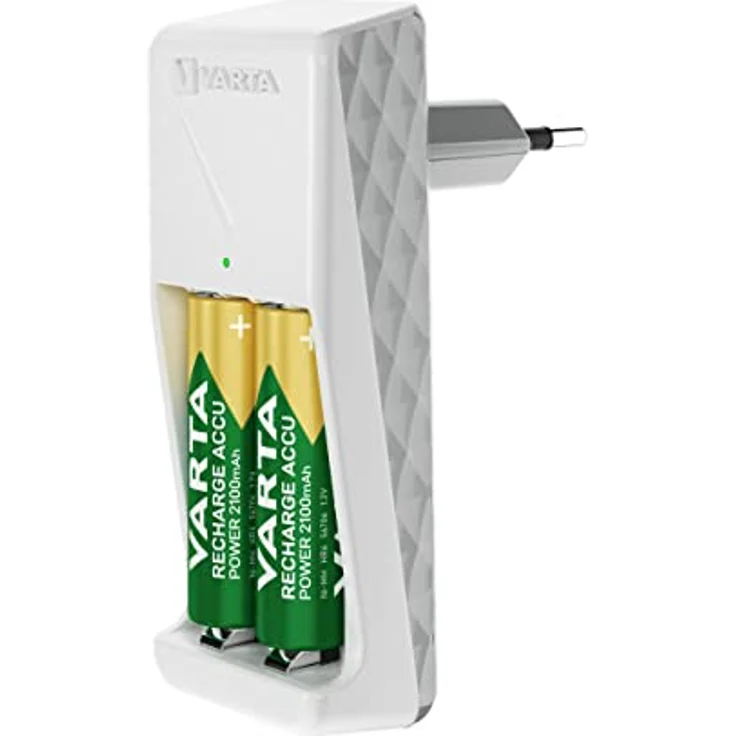 Varta Akku Ladegerät, inkl. 2X AAA 800mAh, Batterieladegerät für wiederaufladbare Batterien, lädt 2 AA/AAA gleichzeitig, Mini Charger, weiß – Bild 4