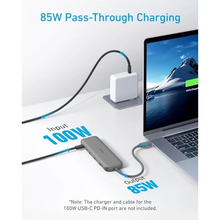 Anker USB C Hub 332 (5-in-1) mit 4K HDMI Display, 5Gbps Datenanschluss und 2 USB-A Ports für MacBook Pro, Air, Dell XPS, Lenovo Thinkpad, HP Laptops - Silber – Bild 3