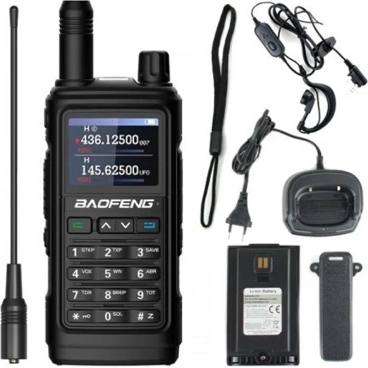 BAOFENG UV-17E, Funkgerät in Schwarz mit 10 km Reichweite, VOX-Funktion und Aktiver Geräuschunterdrückung