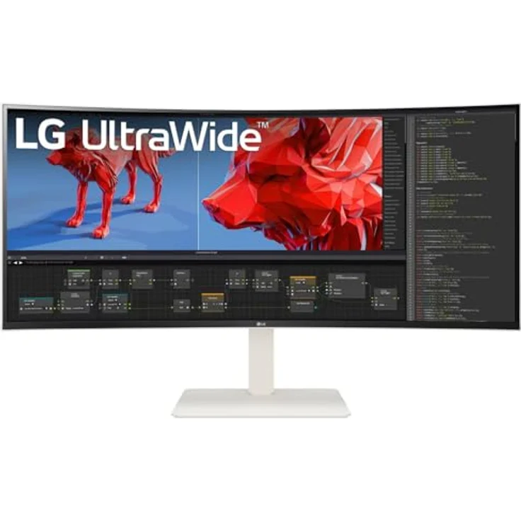 LG UltraWide 38BR85QC-W, 95,29 cm (37,5 Zoll) Curved Monitor mit WQHD+ Auflösung, 144 Hz, HDR600, IPS 1 ms