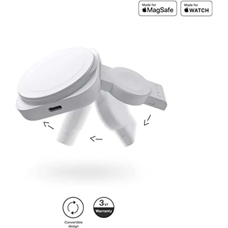 ZENS MagSafe+Watch konvertibles Reise-Ladegerät für iPhone und Apple Watch (Platzsparendes Design, Transport-Tasche & USB-C Kabel inklusive) – Bild 5
