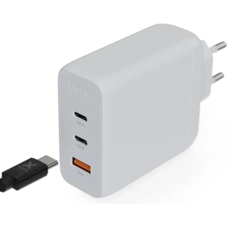 Xtorm GaN2-Ultra Power Adapter, 100W, 3 Anschlüsse, Recyceltes ABS-Material, USB-C & USB-A-Eingang, Geeignet für Smartphones, Tablets und Laptops - Weiß – Bild 4