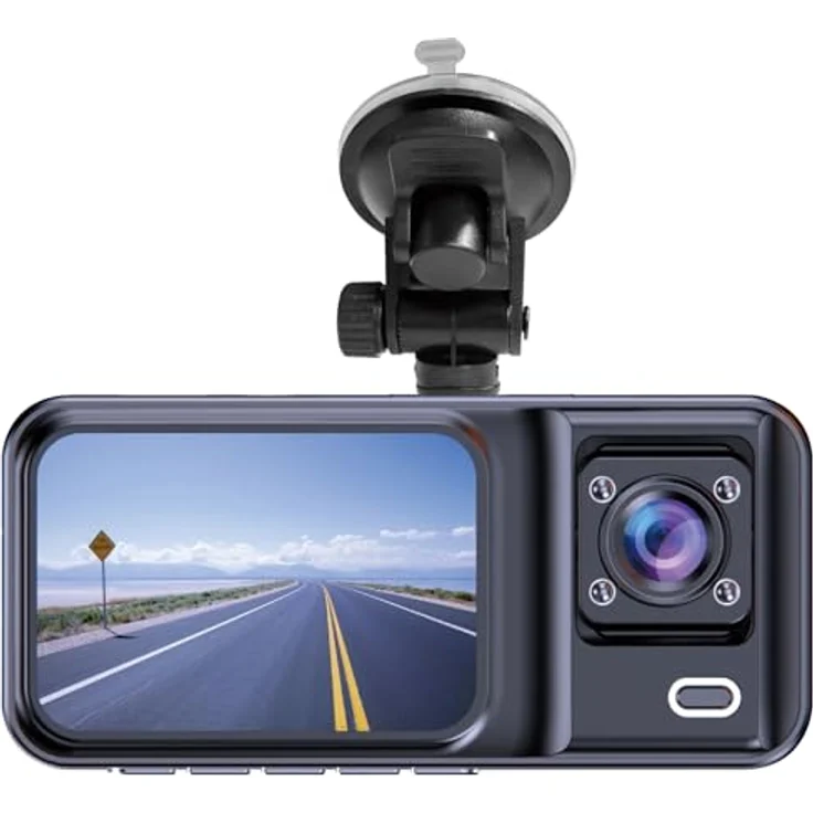 Denver CCT-2500 Dashcam Dual-Kamera, Blickwinkel 120°, G-Sensor, Schwarz – Bild 1