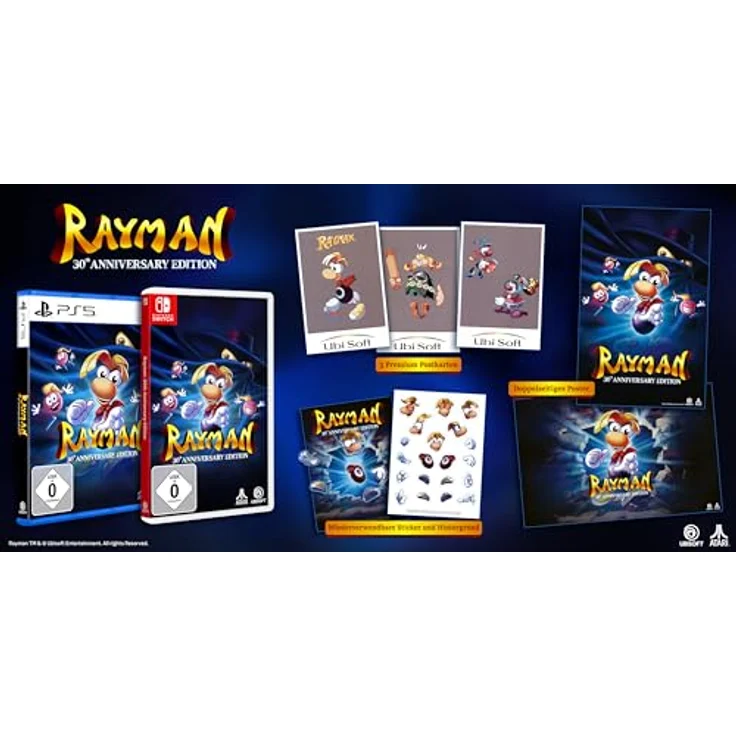 Atari Rayman: 30th Anniversary Edition - PS5, inklusive Stickerblatt, Postkarten, Wendecover und über 120 zusätzliche Levels – Bild 2
