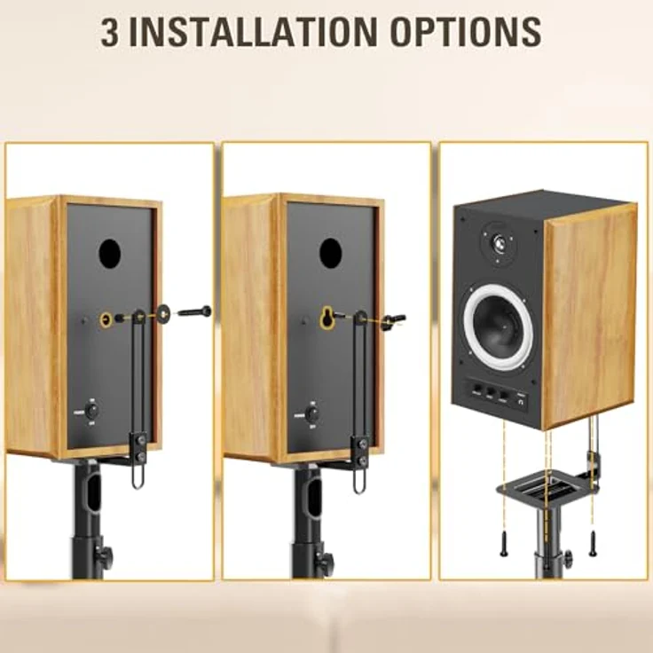Mounting Dream Lautsprecherständer Bücherregal Lautsprecherständer für Universal Sat-Lautsprecher, 2er Set für Bose Polk JBL Sony Yamaha und andere - 11 lbs Kapazität – Bild 7
