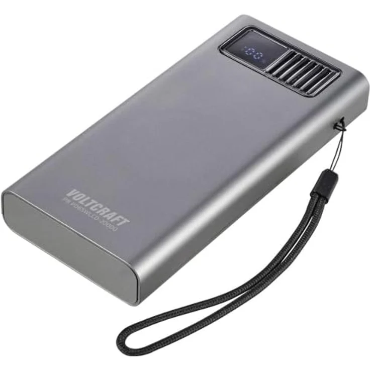 VOLTCRAFT PB PD65WLCD-20000 Powerbank 20000 mAh Fast Charge, Power Delivery 2.0 LiPo Grau (metallic) – Bild 1