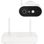 ABUS Akku-Kamera Pro mit Basisstation – Überwachungskamera mit Personenerkennung, inkl. Weißlicht-LED, Gegensprechfunktion & kostenfreier Handy-App (PPIC91000)
