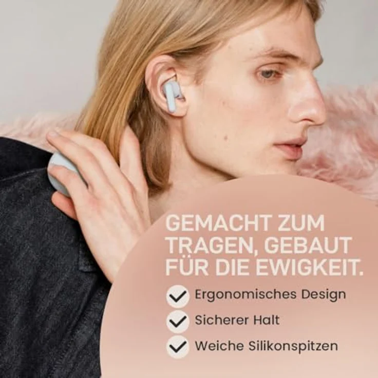 sudio A3 Pro, True Wireless Kopfhörer mit Noise Cancelling, Bluetooth 5.4, 25h Spielzeit, USB-C Ladecase, Blau – Bild 4