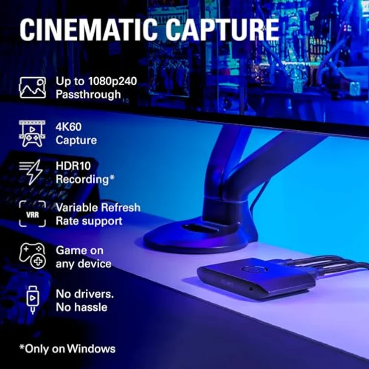 Elgato Game Capture 4K S, Game Recorder für Xbox Series S/X, PS5, PC, Switch 2, Ultra HD 4K, Schwarz – Bild 2