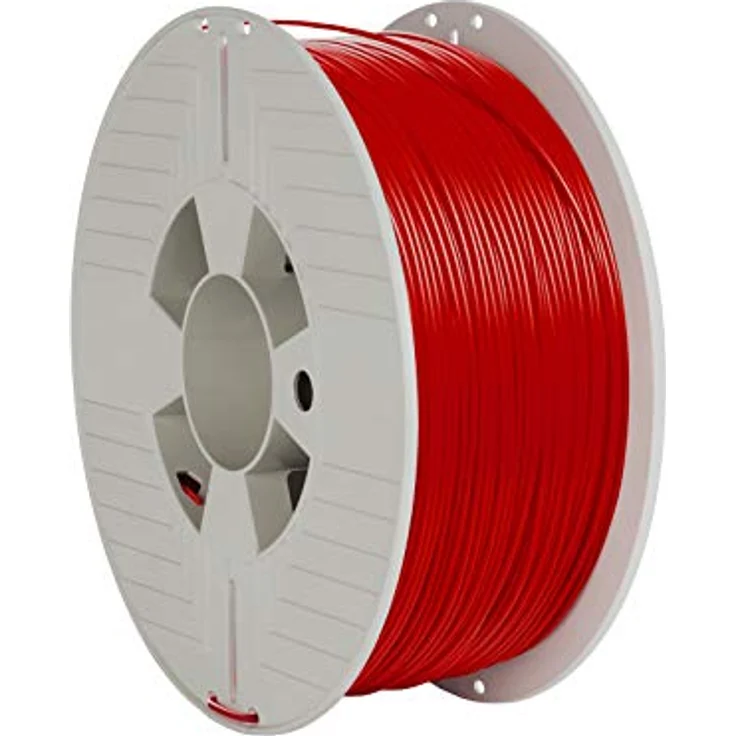 Verbatim PLA-Filament 3D-Druck, 1,75mm, 1kg, Hochleistungs-Polyactid-Filament zur Materialextrusion, für 3D-Drucker und 3D-Stift, 3D-Drucker-Filament aus PLA, 1 Spule 335m, rot – Bild 1