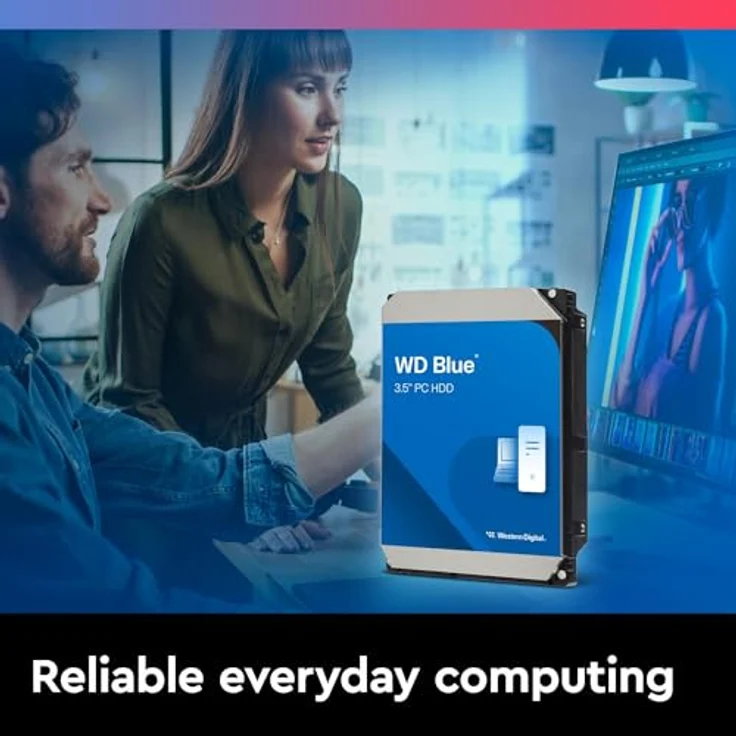 WD Blue WD10EZRZ - Festplatte - 1 TB - intern - 3.5 Zoll (8.9 cm) - SATA 6Gb/s - 5400 rpm - Puffer: 64 MB (WD10EZRZ) – Bild 2