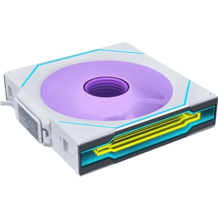 Lian Li UNI FAN SL-INF, 120mm Wireless Lüfter mit ARGB, PWM und bis zu 2.300 U/min, weiß