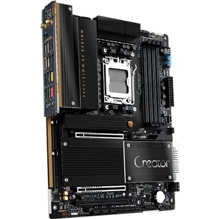 ASRock X870 Taichi Creator AM5 ATX Mainboard, PCIe 5.0, HDMI/USB-C, DDR5, 18+2+1 Phasen-Design, Aluminium-Kühlkörper – Bild 3