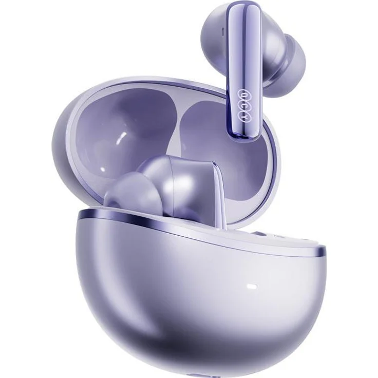 QCY MeloBuds N70, Kabellose In-Ear Kopfhörer mit aktiver Geräuschunterdrückung, 50 h Laufzeit, Hi-Res Audio, violett
