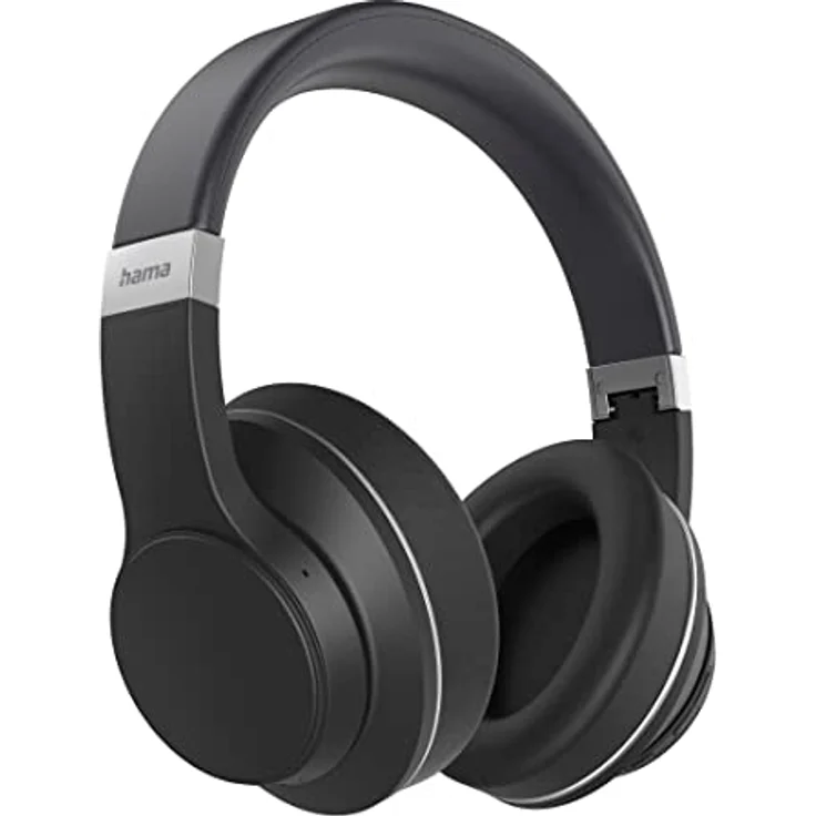 Hama Bluetooth Kopfhörer „Passion Voyage“ (Over Ear Kopfhörer, Noise Cancelling, Wireless Charging, kabellos, Kopfhörer mit Mikrofon, mit Touch Funktion, Bluetoothkopfhörer, Ohrpolster) schwarz, Klein – Bild 1