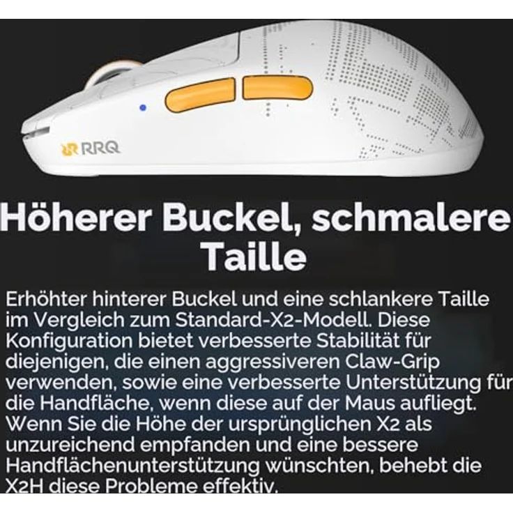 Pulsar x RRQ X2H kabellose Gaming-Maus, Limitierte RRQ Edition, Ultraleicht 54 g, 26000 DPI, PAW3395 Sensor, symmetrischer ergonomischer Griff – Bild 5