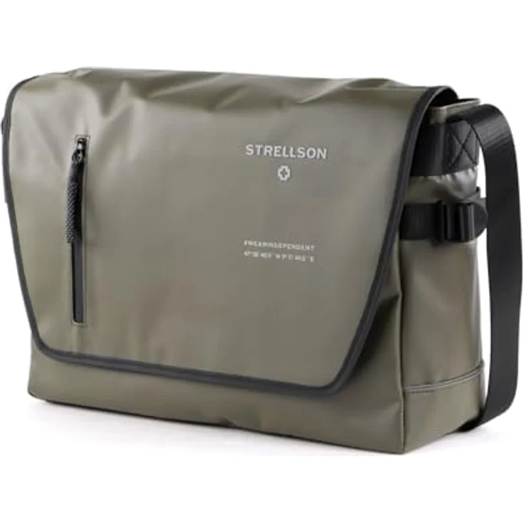 Strellson Stockwell 2.0 Dorian Messenger Bag, wasserdichte Umhängetasche für Herren, grau, 37 x 12 x 26 cm – Bild 2
