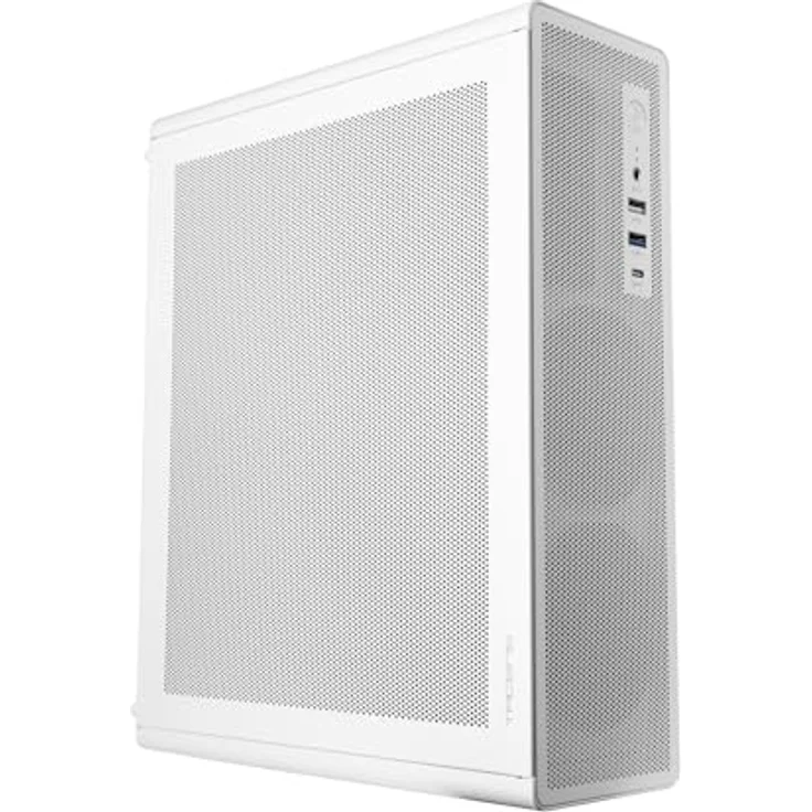 Tacens Aeroslim500, Slim MicroATX PC-Gehäuse mit 500W TFX-Netzteil, optimierte Luftzirkulation, Weiß – Bild 1