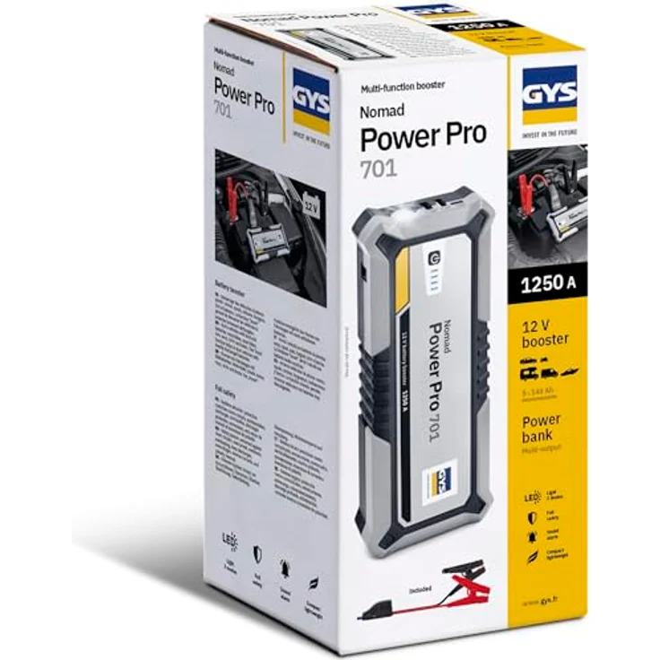GYS LITHIUM-BOOSTER NOMAD POWER 701 PRO 085855, Schnellstartsystem, leicht und kompakt, 820 g – Bild 7