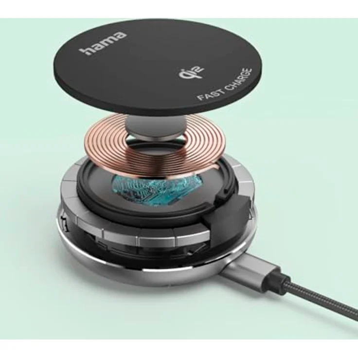 Hama 00201735, Kabelloses Handy-Ladegerät für drinnen, USB, schwarz – Bild 21