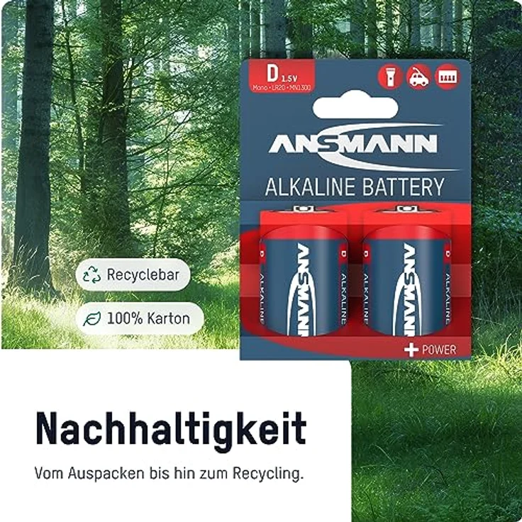 ANSMANN RED 1514-0000 LR20 Mono D Alkaline Batterie 2er Pack – Bild 4