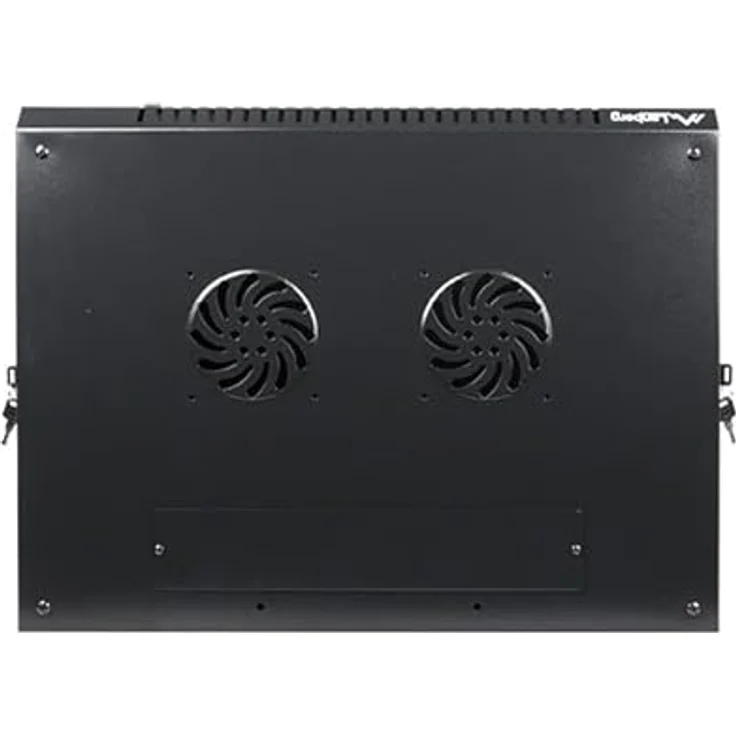 Lanberg Rack Wandschrank 12U 48,30cm (19") mit Glastür und IP20 Schutzart, schwarz – Bild 2