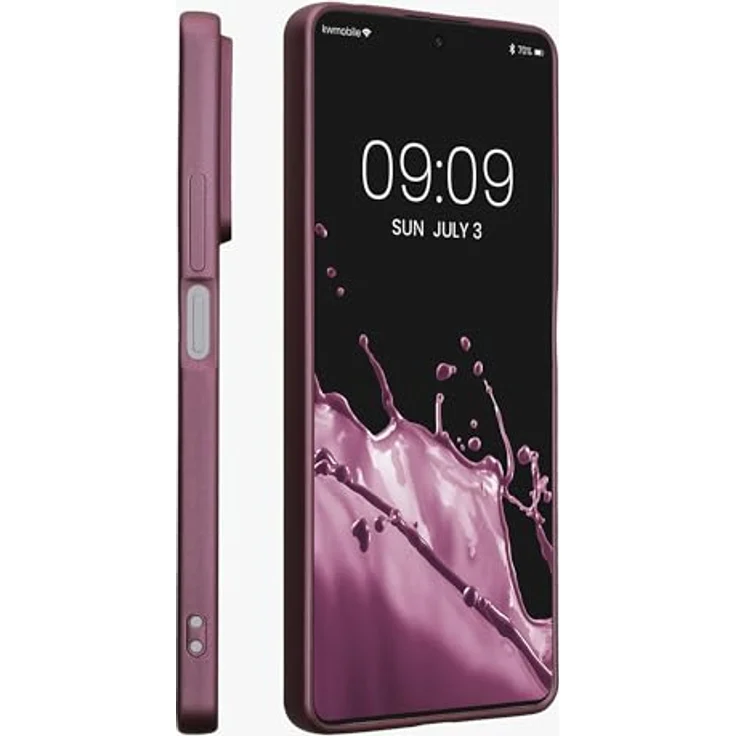 kwmobile Case für Xiaomi Redmi Note 13 5G, Silikon Schutzhülle metallisch schimmernd in Metallic Lavendel, flexibel und rutschfest – Bild 4