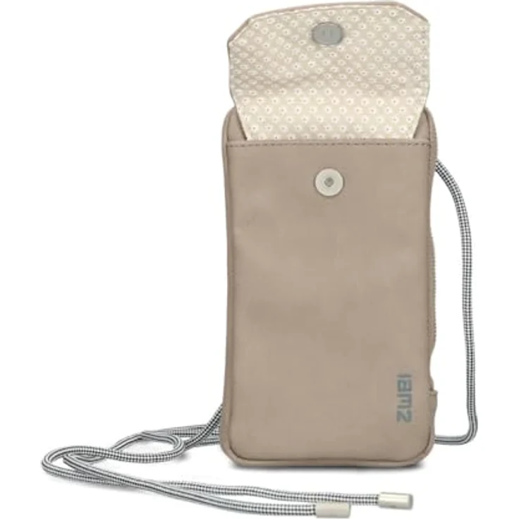 Zwei Mademoiselle.M Handytasche, grau, 100% Polyurethan, 10 cm x 3 cm x 19 cm – Bild 6
