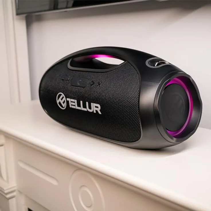 TELLUR Obia PRO Bluetooth Lautsprecher Groß, 60W, True Wireless Stereo, Multiple Link, IPX6, Tragbarer, Freisprechfunktion, USB Mp3, AUX 3,5 mm, LED-Licht – Bild 3