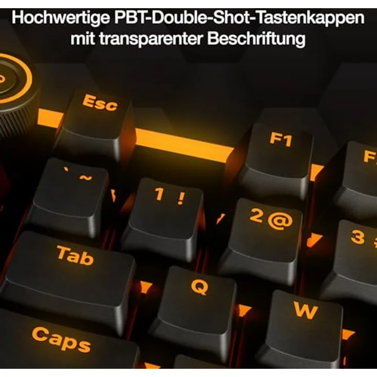 be quiet! Light Mount Silent Linear DE ISO Tastatur, mechanische Switches, ab Werk geschmierte Schalter, ARGB-Beleuchtung, Hot-Swap-Funktion, PBT-Double-Shot-Tastenkappen – Bild 4