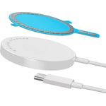 Avizar MagSafe Ladegerät + MagSafe Aufkleber (15 W), Wireless Charger, Weiss