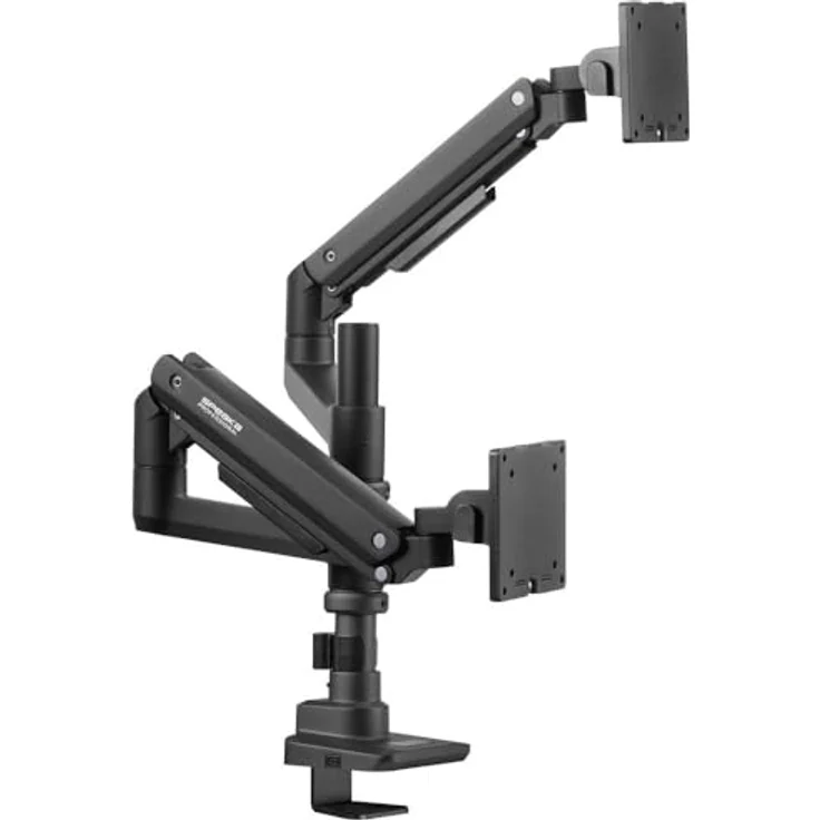 Speaka Professional SP-MM-980 2fach Monitorhalterung 43,2 cm (17) - 124,5 cm (49) Schwarz Höhenverstellbar, Neigbar+S – Bild 4