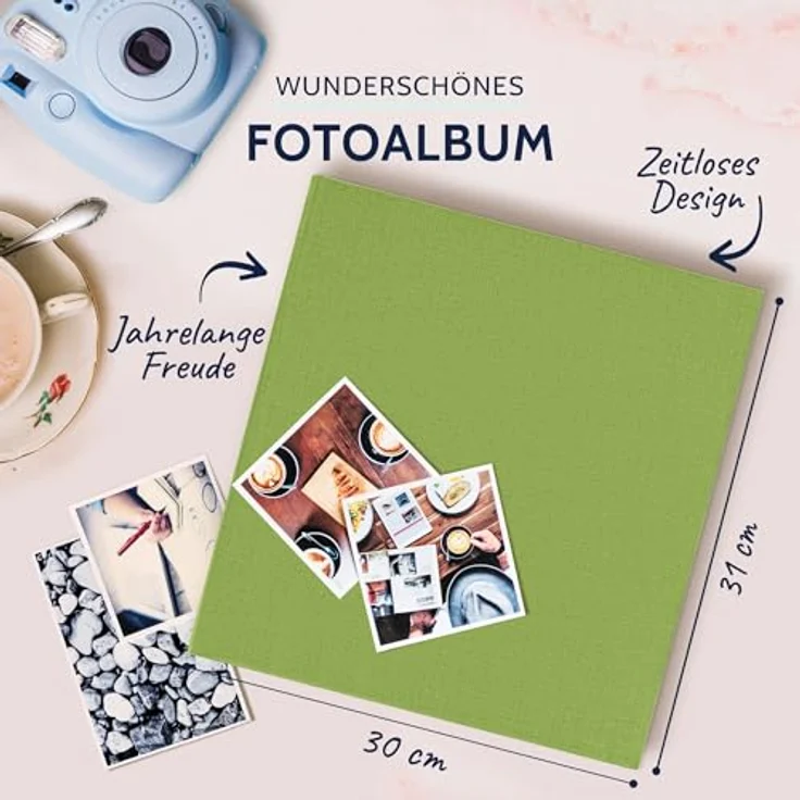 goldbuch Fotoalbum, Summertime Trend, 30 x 31 cm, 100 weiße Seiten mit Pergamin-Trennblättern, Leinen, Hellgrün, 31805 - Preisvergleich – Bild 2