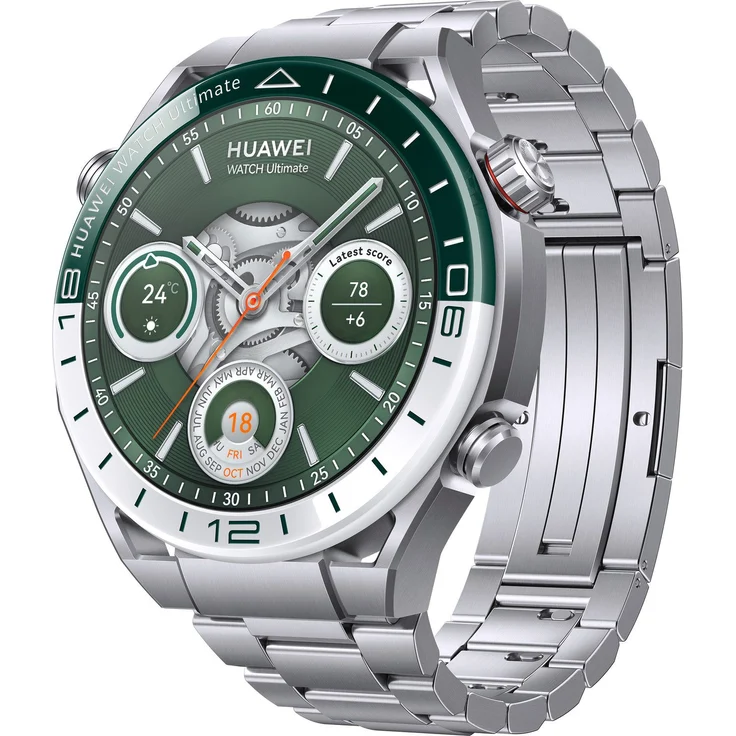 Huawei Watch Ultimate Smartwatch, Titan-Armband, 3,81cm LTPO-AMOLED, EKG, SPO2, GPS, 10 ATM - Schwarz