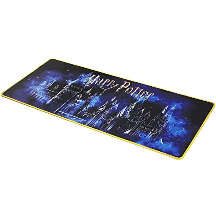 Harry Potter Hogwarts XXL-Mauspad, Polyvinylchlorid, 90 x 40 cm, offiziell lizenziert, rutschfester Untergrund, spritzwassergeschützte Kanten, glatte Oberfläche – Bild 3