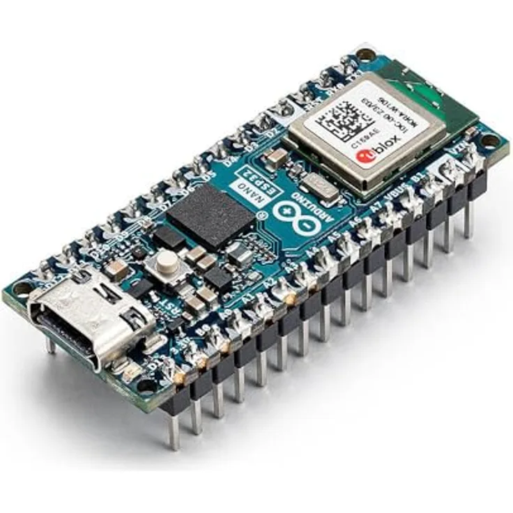 Arduino Nano ESP32 [ABX00083], Kompaktes Board mit integriertem ESP32-Mikrocontroller, WiFi, Bluetooth, USB-C-Anschluss, ideal für IoT-Projekte und Automatisierung