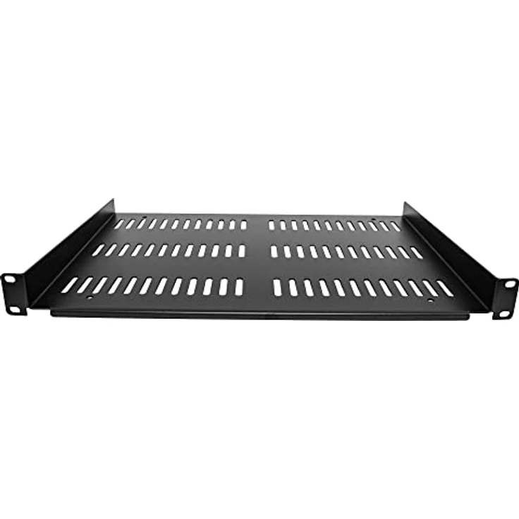 StarTech.com 1U Server Rack Shelf - Universal Vented Rack Mount Cantilever Tray for 48,30cm (19-'-') Network Equipment Rack & Cabinet - Durable Design - Weight Capacity 55lb-25kg - 30,50cm (12-'-') Deep Shelf, Black (SHELF-1U-12-FIXED-V) - Rack - Regal - S - Preisvergleich – Bild 4