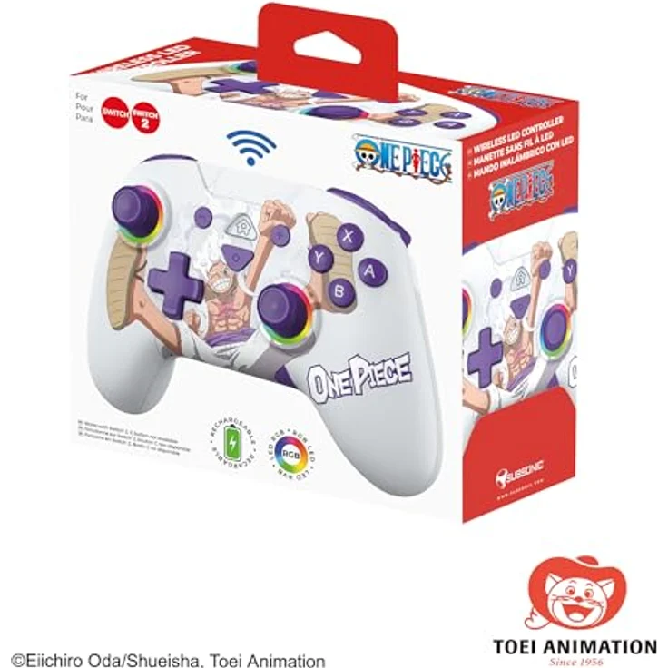 Subsonic One Piece Wireless Controller für Nintendo Switch, weiß, mit LED-Joystick-Beleuchtung, programmierbaren Rücktasten und Bewegungssensoren – Bild 9