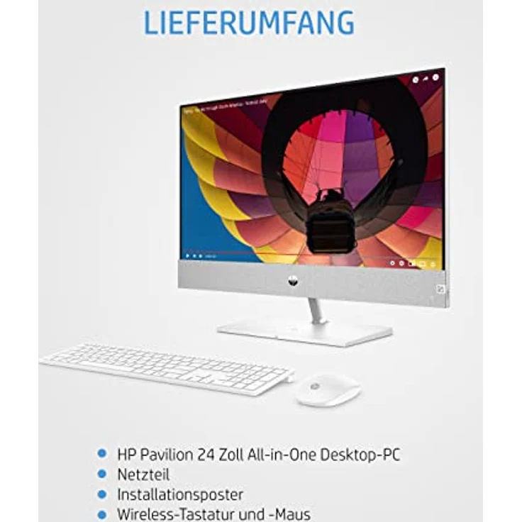 HP Pavilion All in One PC | 27 Zoll IPS QHD Display | Intel Core i7-13700T | 16 GB DDR4 RAM | 1 TB SSD | Intel UHD Grafik 770 | QHD TNR 5MP IR Kamera | Windows 11 Home | QWERTZ Tastatur | Weiß – Bild 2