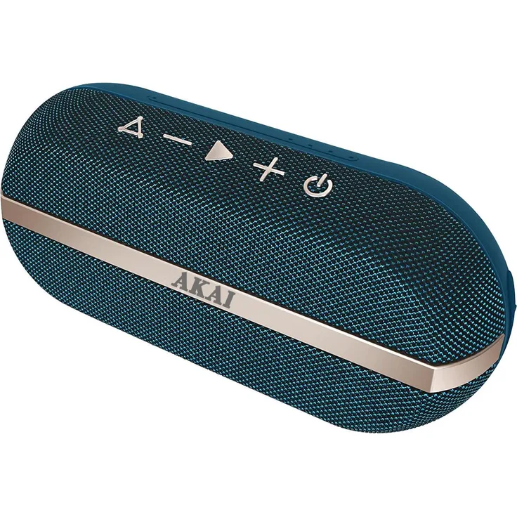 Akai Professional ABTSW-30R, tragbarer wasserdichter Bluetooth Lautsprecher mit 12h Akkulaufzeit, Blau