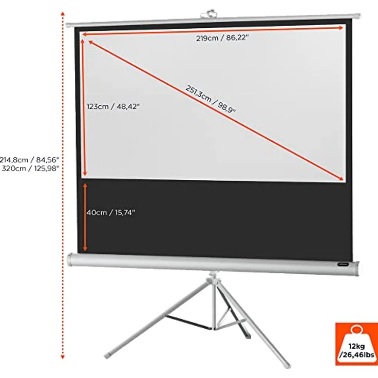 Celexon Stativ Economy 219 x 123 White Edition – Bild 2