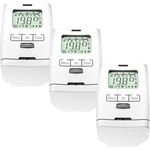 Olympia IOIO HT 2000 Elektronischer Heizkörperthermostat (Energiesparregler) mit Zeitschaltuhr, 3 Stück, weiß (73032/3)